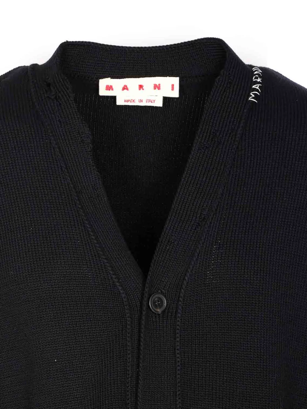 Cardigan a maglia nera con pulsanti chiusura