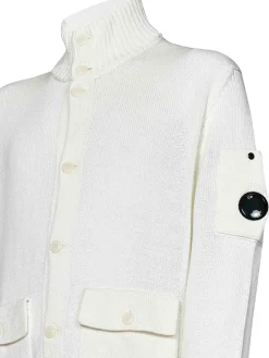 Cardigan bianco aurnetto mercerizzato