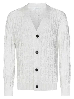 Cardigan bianco in cotone