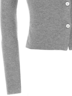 Cardigan di lana merino grigio