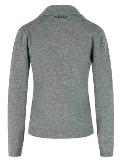 Cardigan di lana vergine grigio