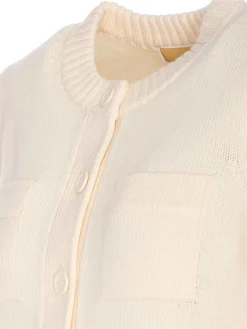 Cardigan ecru morbido