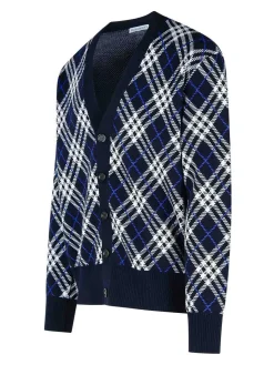Cardigan George Blue Wool