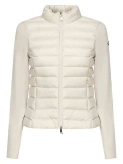 Cardigan in lana imbottita con zip
