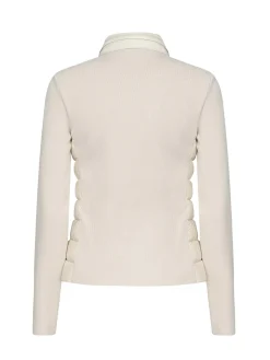 Cardigan in lana imbottita con zip