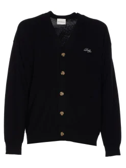 Cardigan nero con pulsanti chiusura