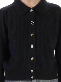 Cardigan per fascino a maglia via cavo