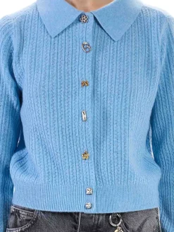 Cardigan per fascino a maglia via cavo
