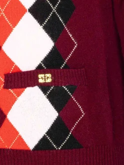 Cardigan porto tawny