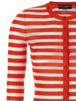 Cardigan viscoso a strisce