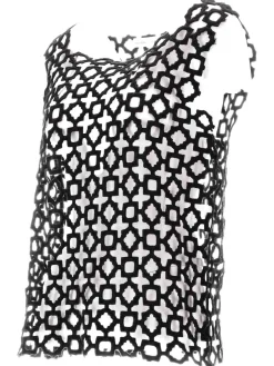 Carta Tank - ricamo di pizzo geometrico