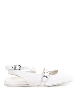 Chanel Bassa Bianca In Pelle