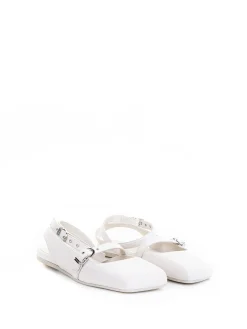 Chanel Bassa Bianca In Pelle