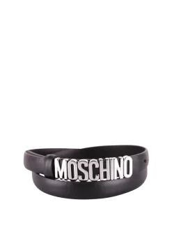 Cintura con maxi logo in metallo