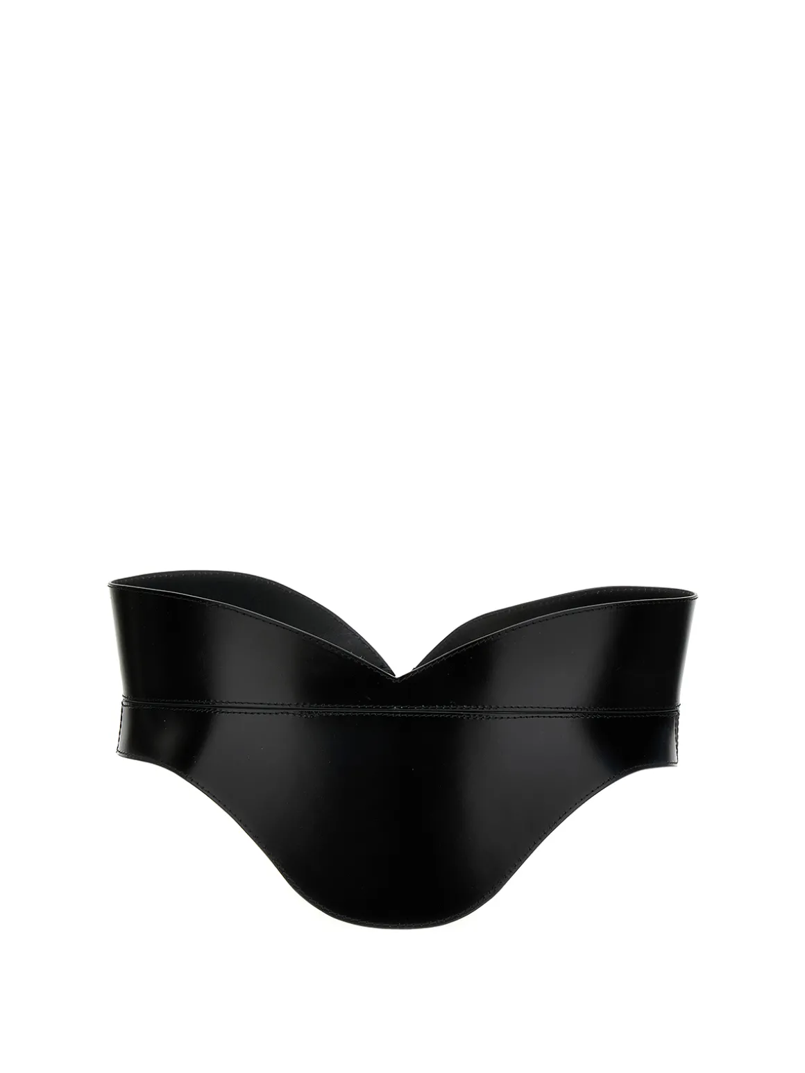 Cintura corsetto sagomata in pelle