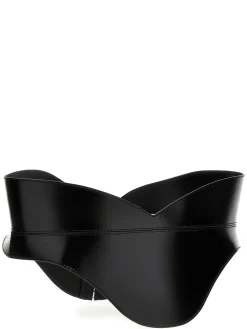 Cintura corsetto sagomata in pelle
