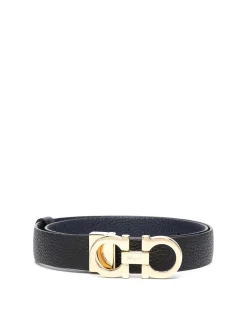 Cintura Ferragamo con placca logo granulata