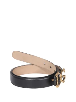 Cintura in pelle con fibbia DG