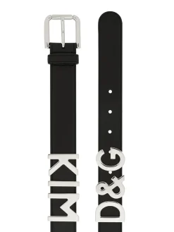 Cintura in pelle con logo