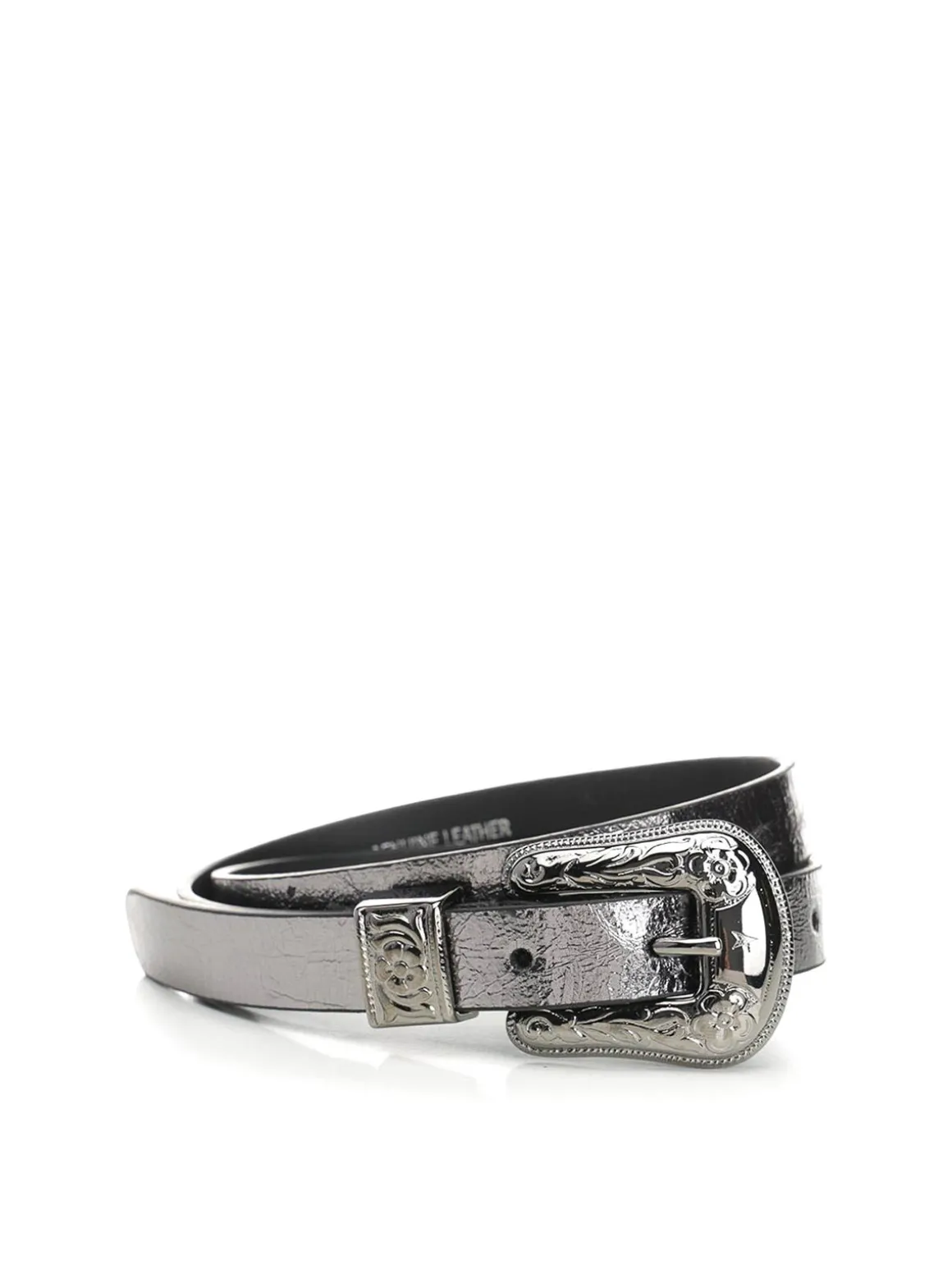 Cintura in pelle d'argento