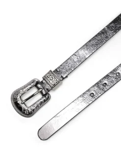Cintura in pelle d'argento
