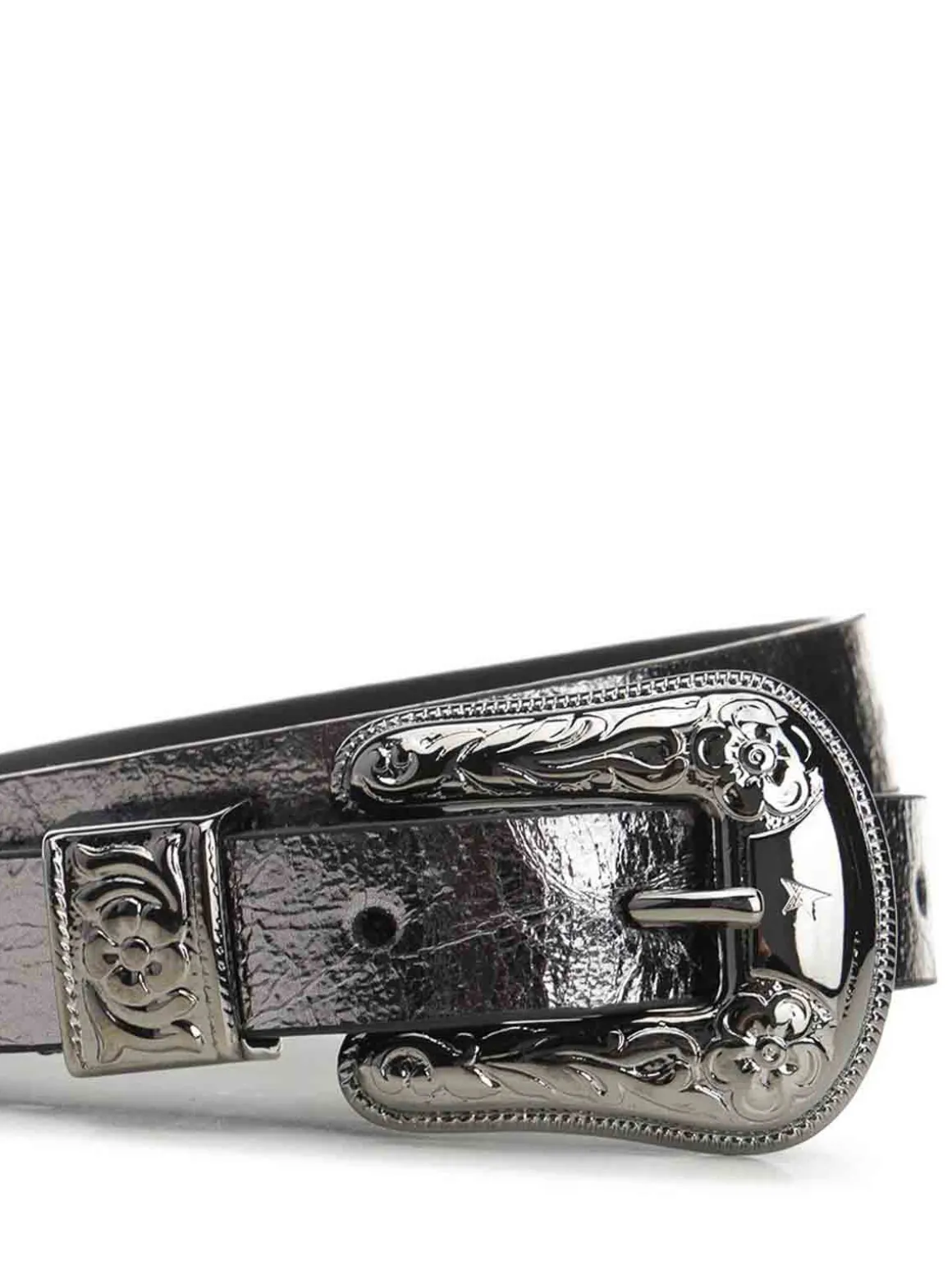 Cintura in pelle d'argento