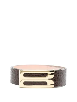 Cintura in pelle di vitello marrone