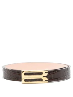 Cintura in pelle di vitello marrone