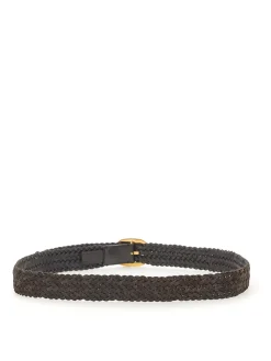 Cintura in pelle intrecciata