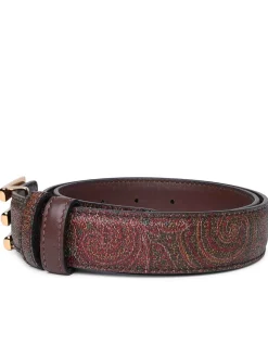Cintura in pelle marrone
