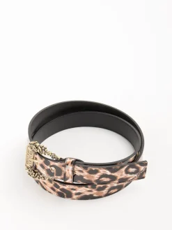 Cintura in pelle marrone