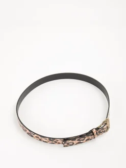 Cintura in pelle marrone