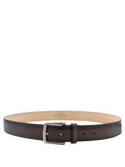 Cintura in pelle marrone scuro