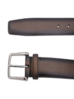 Cintura in pelle marrone scuro