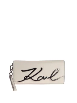 Clutch con stampa Karl