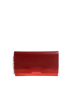 Clutch in pelle a grana