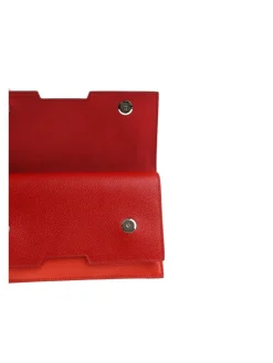 Clutch in pelle a grana