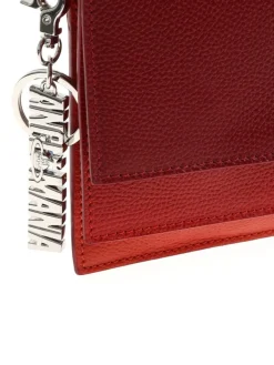 Clutch in pelle a grana