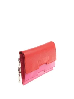Clutch in pelle a grana