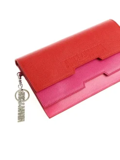 Clutch in pelle a grana