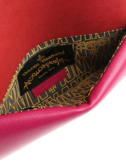 Clutch in pelle a grana