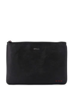 Clutch In Pelle Con Logo Frontale