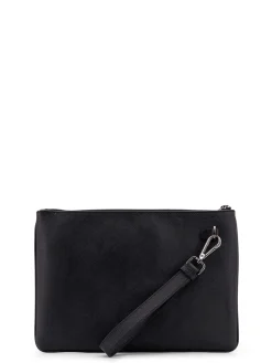 Clutch In Pelle Con Logo Frontale