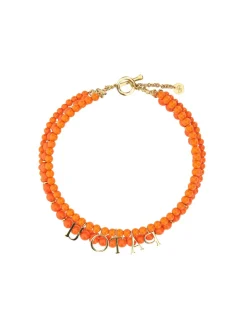 Collana Di Perle Di Vetro E Ottone
