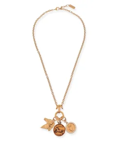 Collana In Ottone Con Charms