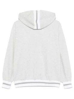 Con cappuccio grigio con dettagli Lurex