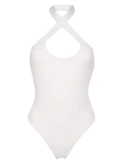 Costume da bagno con scollo all'americana