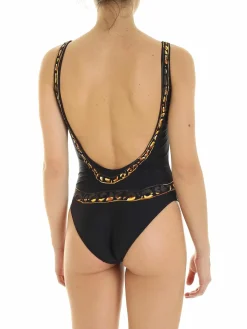 Costume da bagno intero Chains nero