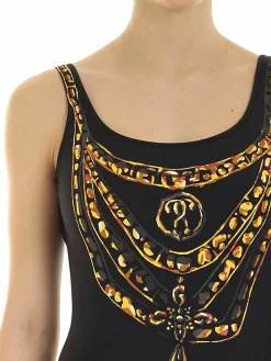 Costume da bagno intero Chains nero