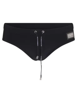 Costume da bagno slip nero con logo